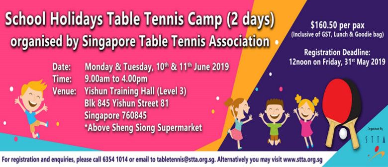 STTA June Holidays Table Tennis Camp