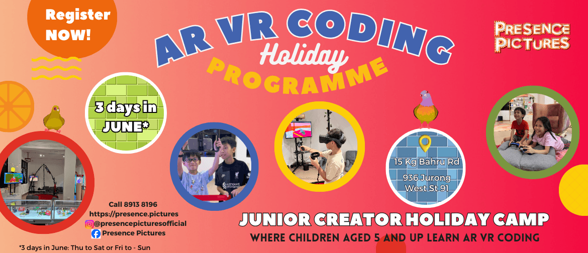 AR VR Coding Holiday Programme for children aged 5 and up